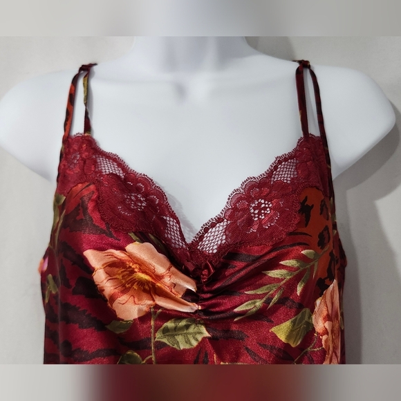 Sophia by delicates Nightie (S) Robe (M) Set Animal Print Floral Satin Coquette - Picture 5 of 7